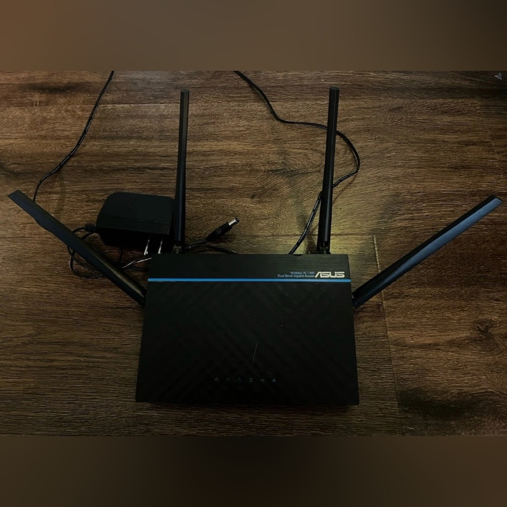 ASUS Black and Blue Wireless Router